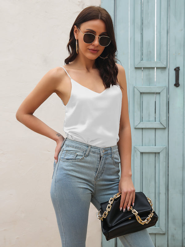 Satin tank top outfit new arrivals