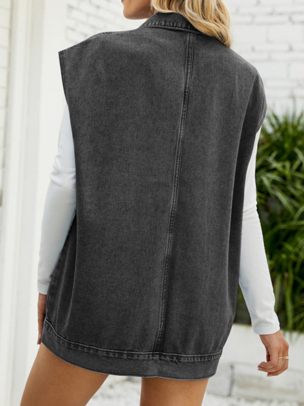 Women's Denim Utility Vest