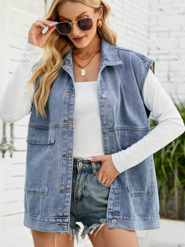Women's Denim Utility Vest