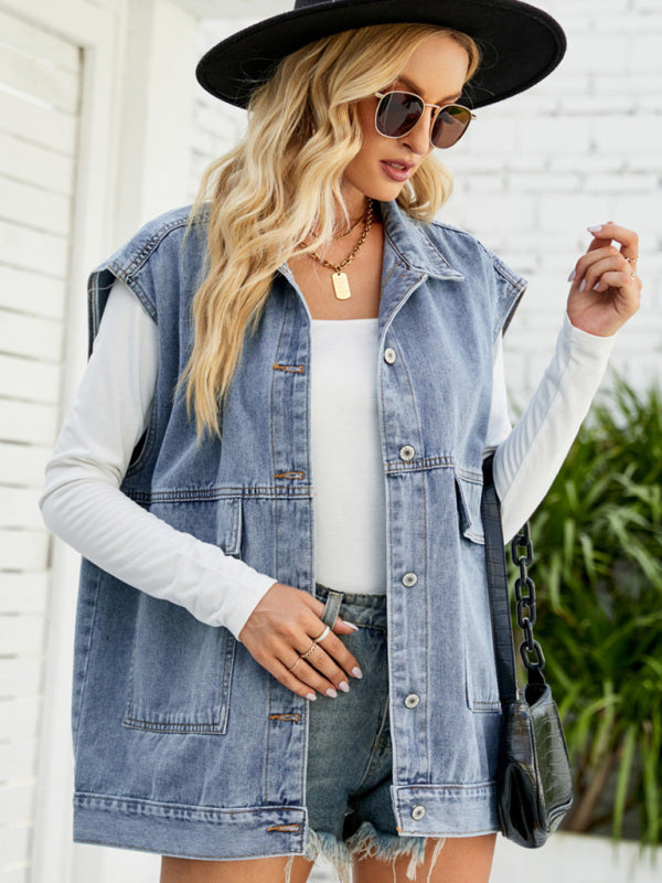 Women's Denim Utility Vest