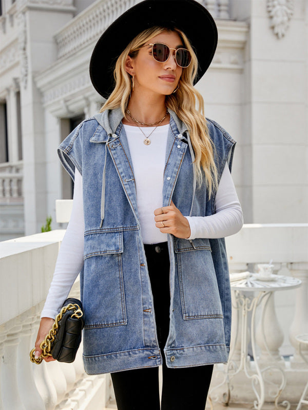 Women's Denim Utility Vest
