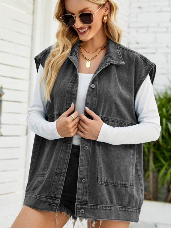 Women's Denim Utility Vest