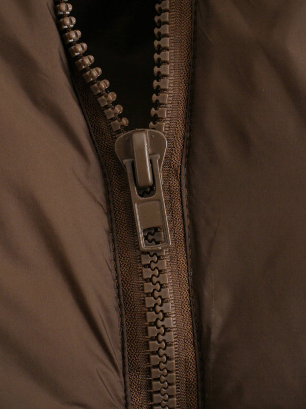 Women's quilted zipper stand collar vest jacket