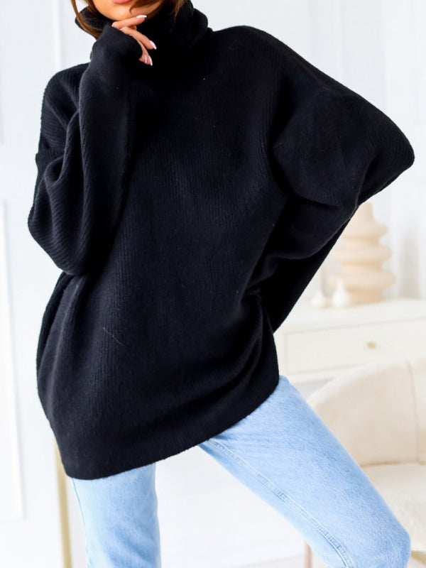 Women's turtleneck loose warm sweater