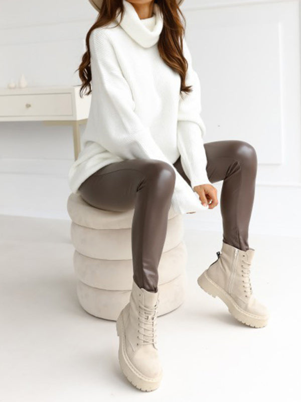 Women's turtleneck loose warm sweater